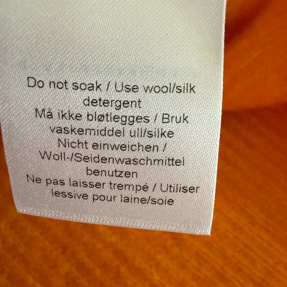 GANNI Soft Alpaca/Wool Knit Orange Cardigan Jewel Buttons Size XL - Picture 10 of 10